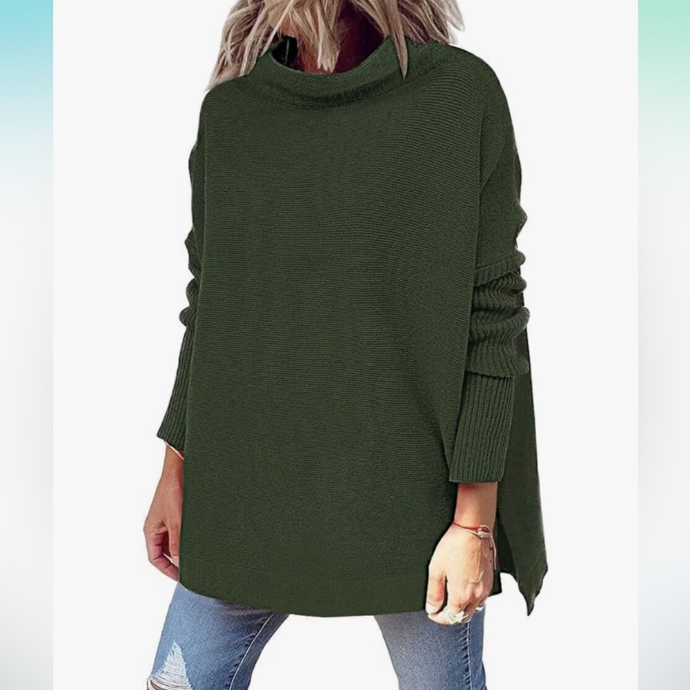 Olive Green Turtle Neck Sweater